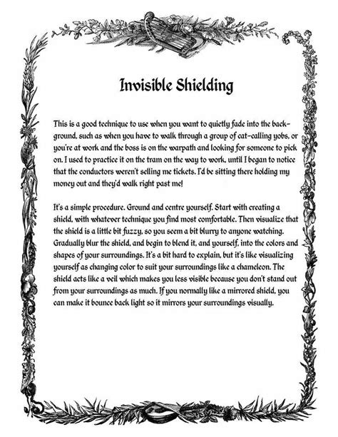 Invisible Shielding No Not Like Harry Potter Witchcraft Spell Books