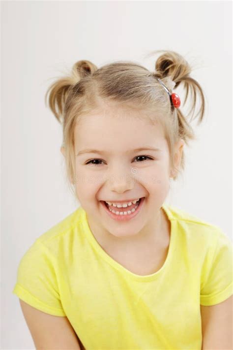 Cute Little Girl Smiling Stock Photo Image Of Closeup 114559140