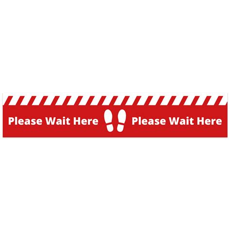 Please Wait Here Floor Sticker Printbots