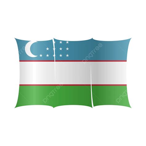 Uzbekistan Flag Vector Uzbekistan Flag Uzbekistan Flag Shinning PNG