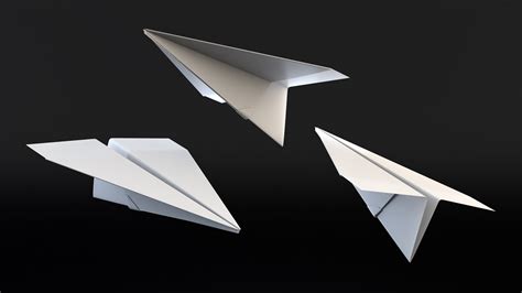 3d Paper Plane Model Turbosquid 1432676