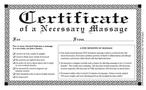 Necessary Massage Certificate Massage T Certificate Massage T Massage