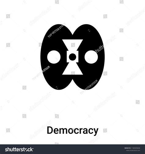 Democracy Icon Vector Isolated On White เวกเตอร์สต็อก ปลอดค่า