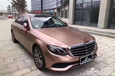 From +80°с to +120°с temperature resistance: CARLIKE CL-EM-09 electro metallic rose gold car wrap vinyl ...