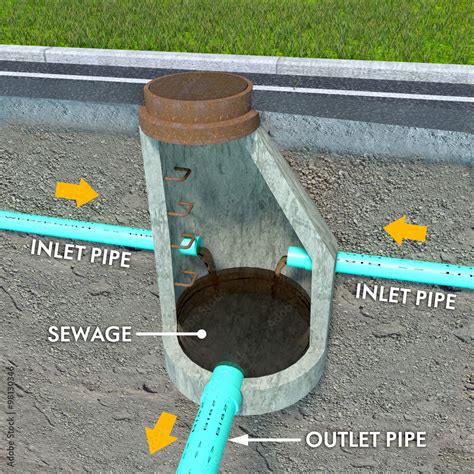 A Schematic Section View Illustration Of A Contemporary Sanitary Sewer
