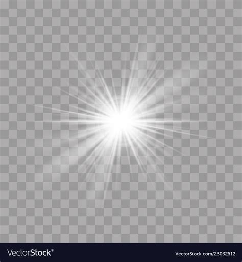 Light Rays Flash Sun Star Shine Radiance Effect Vector Image