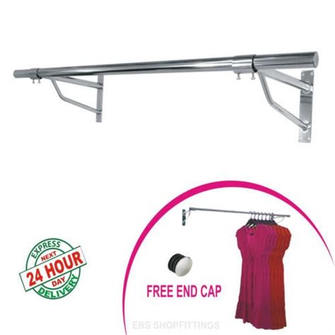 Garment Clothes Rail Wall Mounted Hanging Rail Shop Display 4ft 5ft 6ft