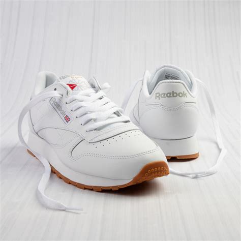 Womens Reebok Classic Leather Athletic Shoe White Gum Journeys