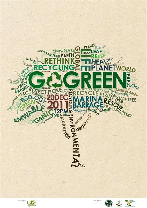 Contoh Poster Adiwiyata Go Green Lingkungan Hidup Hijau Free Templates