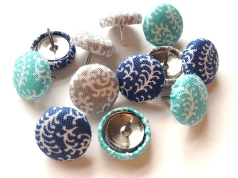 Items Similar To Cute Push Pins 12 Blue Vine Home Office