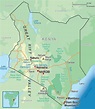 Africa Map Kenya / Kenya Political Map with capital Nairobi, national ...
