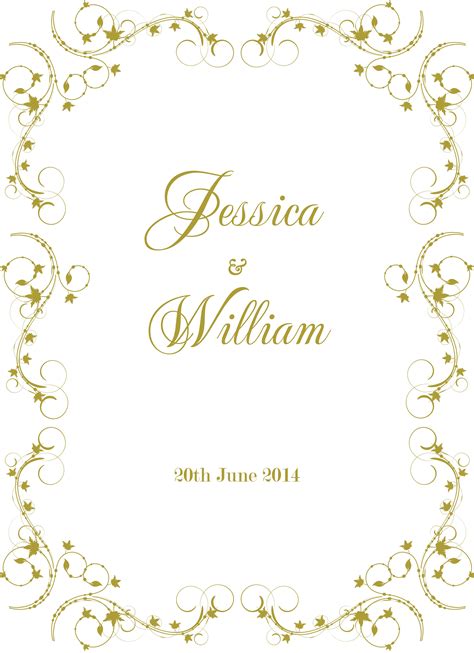 Elegant Border Design For Wedding Invitation Clip Art Library