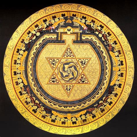 Oṃ, ॐ , ओ३म्) is a sacred sound and a spiritual symbol in indian religions. Om Mandala Thangka | traditionalartofnepal.com