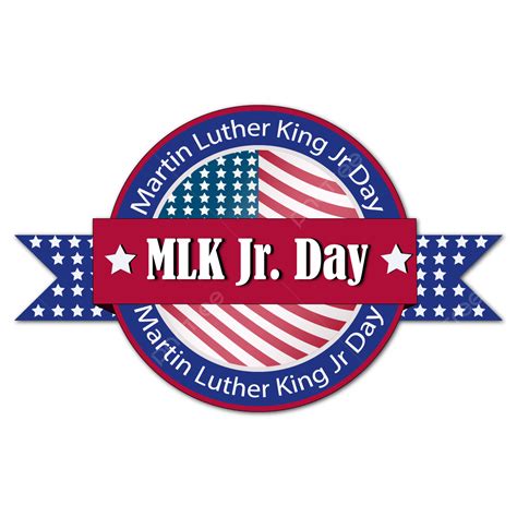 Martin Luther King Jr Day Label Decorated Martin Luther King Jr Day