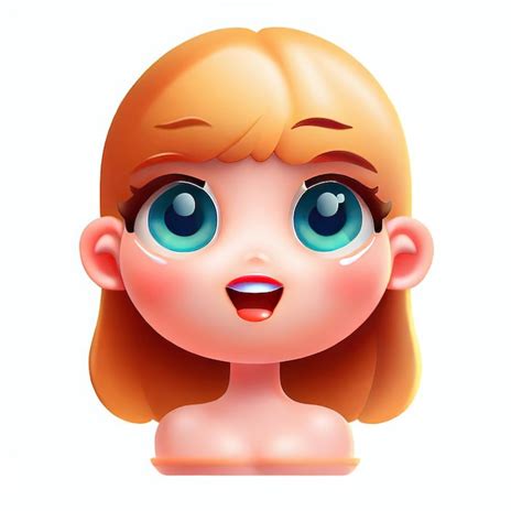 premium ai image a cartoon of a girl with big blue eyes and a red hair