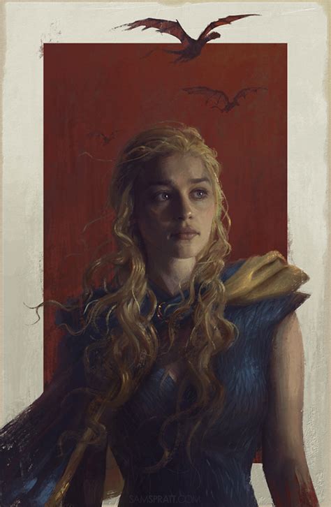 Remarkable Game Of Thrones Illustration Of Daenerys Targaryen By Sam
