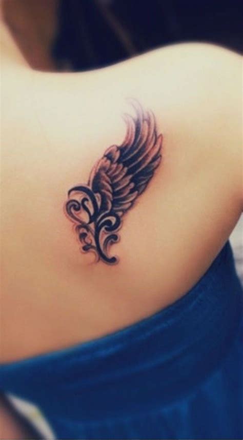 Simple Angel Tattoos For Women