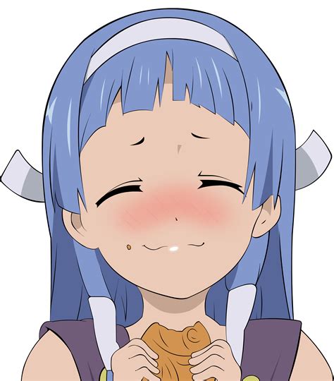 Safebooru 1girl Absurdres Blue Hair Blush Closed Eyes Eating Extraction Highres Kannagi Nagi