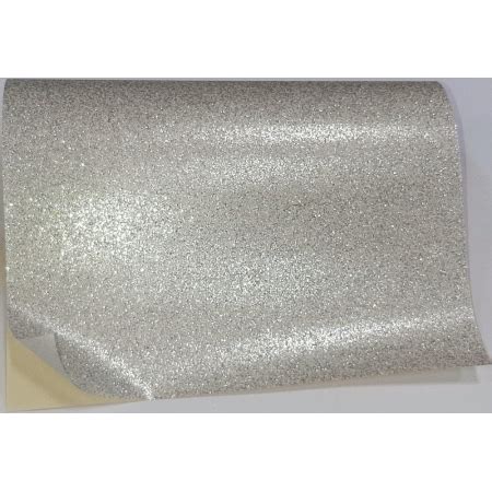 Minas Midias Papel Adesivo Com Glitter Prata A4 180g