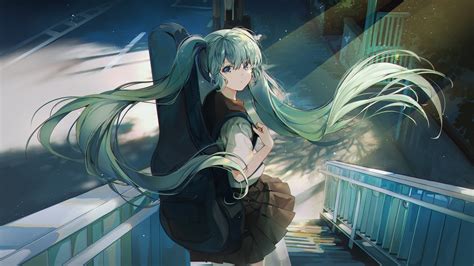 Green Hair Hatsune Miku Vocaloid Wallpaper Hd Anime 4k Wallpapers