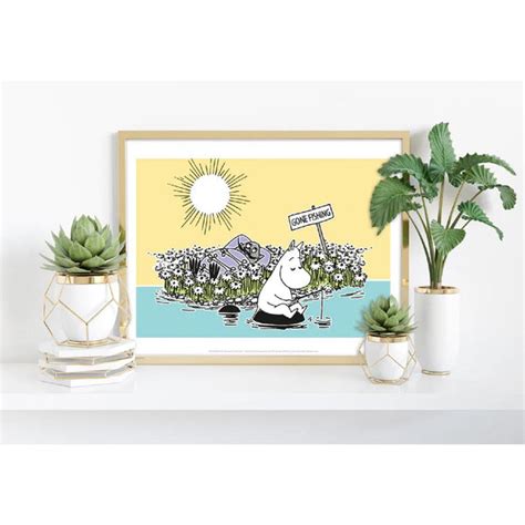 Art Print Gone Fishing The Official Moomin Shop United Kingdom