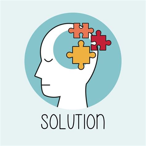 Profil T Te Humaine Solution Cerveau Vecteur Premium