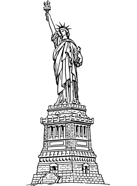 Dibujos De Estatua De La Libertad 16 Para Colorear Para Colorear
