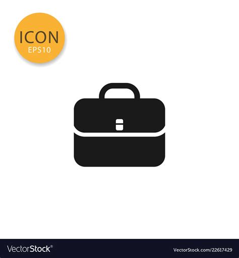 Business Bag Icon Isolated Flat Style Royalty Free Vector