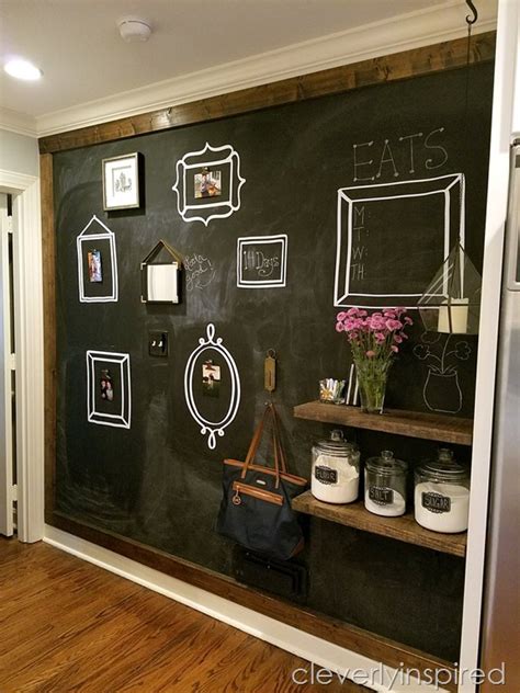 Large Diy Kitchen Chalkboard Cleverly Inspired Pinterest Project