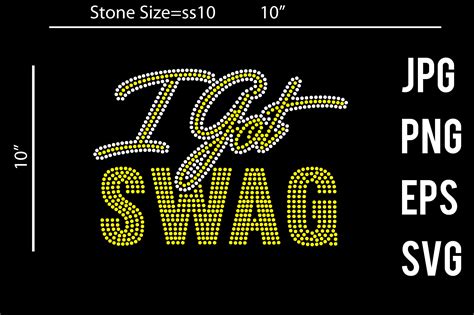 i got swag rhinestone template graphic by ragib · creative fabrica