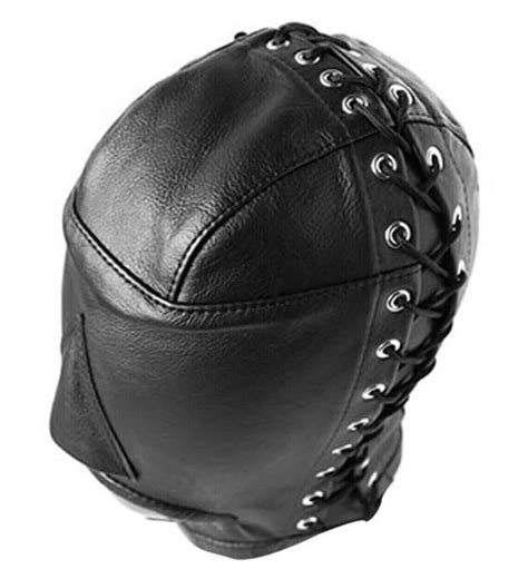 Open Mouth Head Full Bondage Mask Cosplay Gimp Roleplay Slave Bdsm Harness Mask Ebay