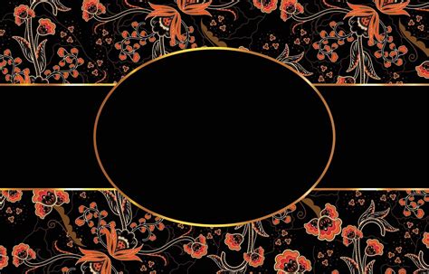 Elegant Batik With Shades Of Black And Orange 2823369 Vector Art At