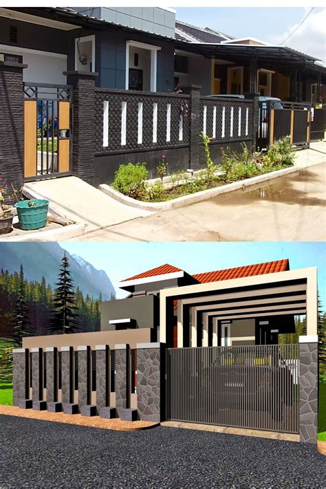 Membuat penampilan rumah minimalis anda menjadi lebih baik lagi salah satunya dengan mempercantik pagar rumah anda. Tembok Rumah Terkini | Desainrumahid.com