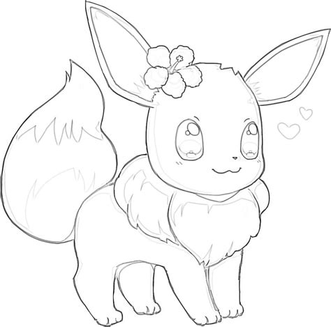 Pokemon Eevee Smiling Coloring Page Eevee Coloring Pages Pokemon