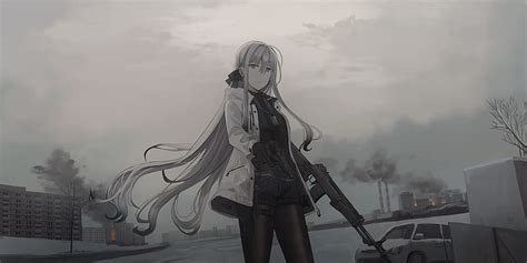 Anime Original Girl Gun Long Hair Hd Wallpaper Peakpx