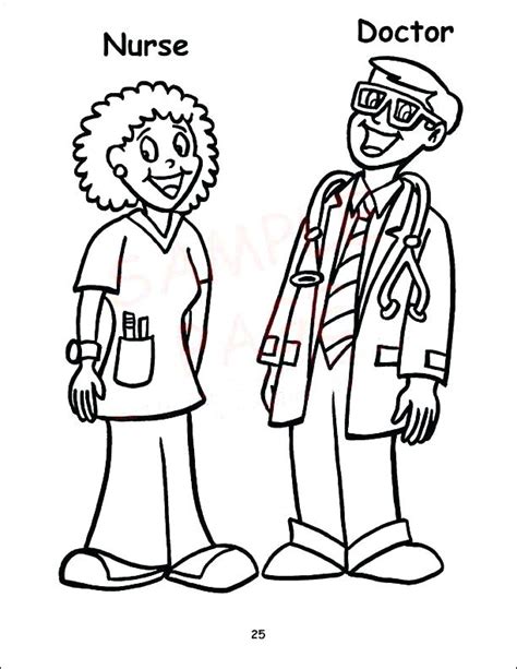 Male Nurse Coloring Pages Coloring Pages