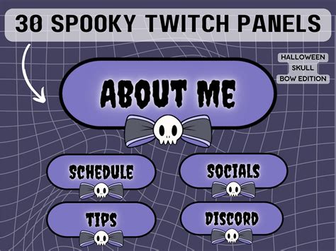 30 Spooky Goth Twitch Panels Halloween Twitch Panel Kit Etsy