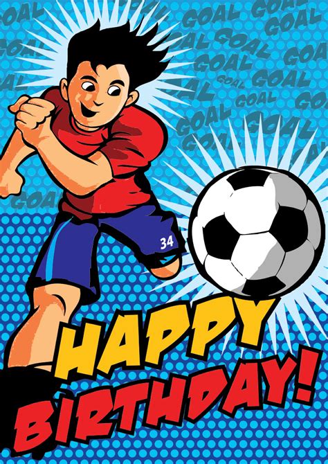 Football Birthday Cards Free Printable
