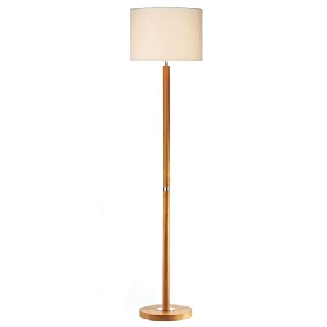 Dar Lighting Avenue Floor Lamp In A Light Wood Finish