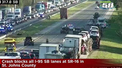 Woman Killed In Crash Involving Semi On I 95 In St Johns County