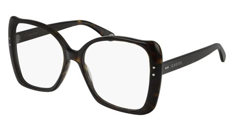 Gucci Optical Frame Woman Havana Havana Transparent Optinova Eyecare