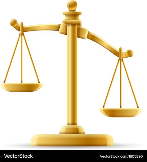 Unbalanced Scale Of Justice Royalty Free Vector Image