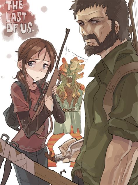 Ellie Joel And Clicker The Last Of Us Drawn By Osumantoruko Danbooru