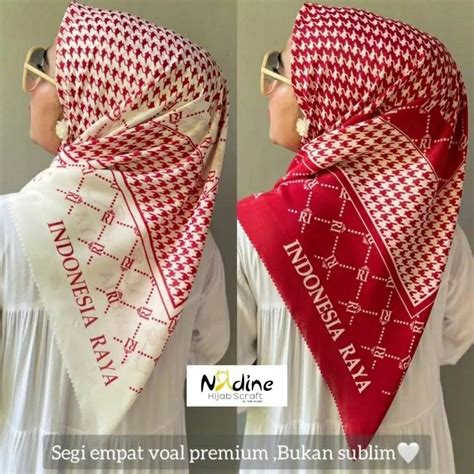 Jual Ready Hijab Voal Majoe Indonesia Hijab Segiempat Bertuliskan