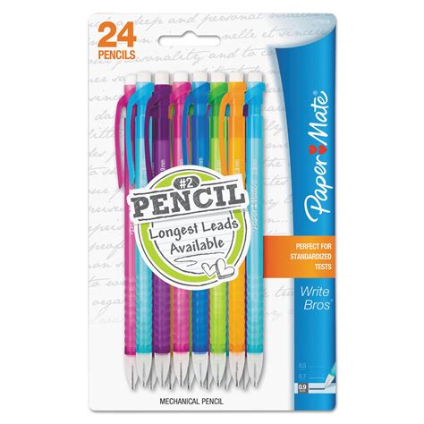 Paper Mate Write Bros Mechanical Pencil 09 Mm Assorted 24pack