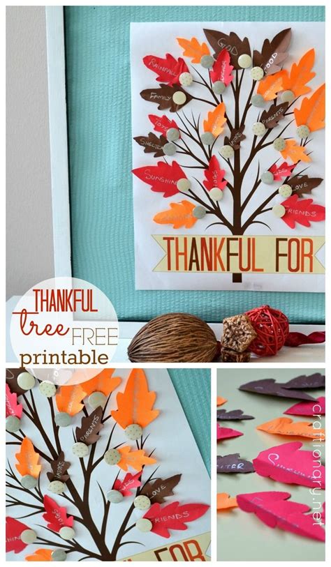 Thankful Tree Free Printable For Thanksgiving Craftionary Thankful