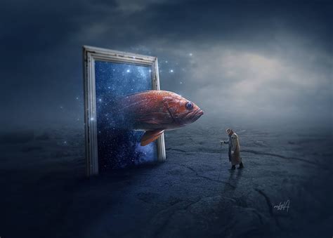 Fantasy Fish Out Of Frame Photo Manipulation Photoshop Tutorial Rafy A