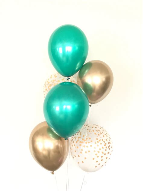 Green And Gold Balloons Emerald Green Balloons Green Birthday Party