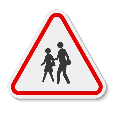 School Zone Symbol Sign Isolate On White Backgroundvector Illustration