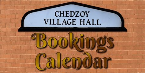 Calendar Chedzoy Village Hall